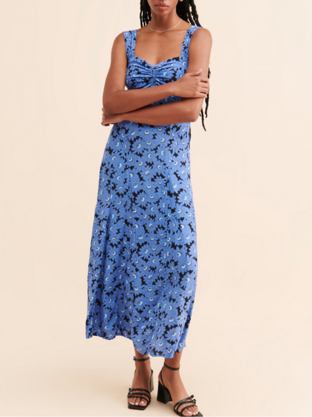 NWOT FREE PEOPLE Rosalee Midi Dress Sore M